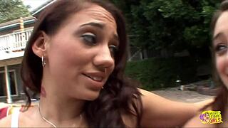 Shy Brunette Begs Friend to Lick Pussy Before Orgasm Hits Hard