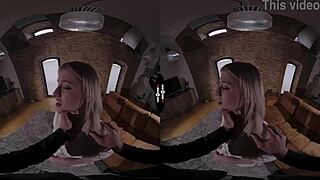 shaved bride blows pov cock in dark vr wedding room!