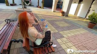 i spot a hot redhead babe and slam her down in public toilet pov