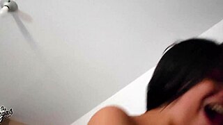 why's this chubby bunny girlfriend hopping bareback on hubby's cock like a total slut?