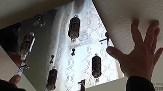 Man, this sexy tattooed girl in her modeling audition spreads wide for deep missionary pounding and cumshot.