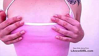 Man, this sexy tattooed girl in her modeling audition spreads wide for deep missionary pounding and cumshot.