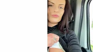 mature tattooed milf mistress smothers face with big tits on living room sofa