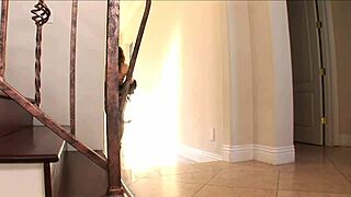 Cami Small 18+ gobbles huge black cock with phat white ass bouncing wildly