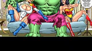 craving wonder woman and power girl's monster cocks?