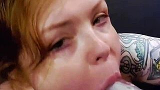 sophia celeste slurps extra sloppy blowjob with heavy spit dildo gagging amateur fetish