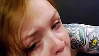 sophia celeste slurps extra sloppy blowjob with heavy spit dildo gagging amateur fetish