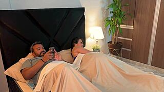 Big ass milf shares bed and gets spanked by horny stepson