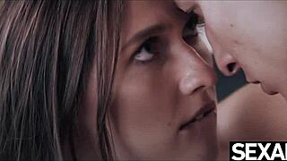 Her lover pounds doggy so her massive swinging tits bounce wildly—irresistible view!