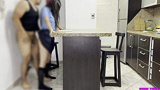 private tutor gropes high school student's big ass then fucks her doggystyle