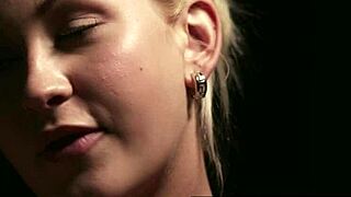 lesbian hotties tease strap-on games into wet pussy play