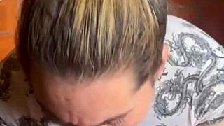 Slut chugs double cum then pukes it up