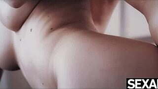 Her lover pounds doggy so her massive swinging tits bounce wildly—irresistible view!