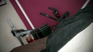 Curved Cock Thrusts Deep In Tight Black Fuck Doll For Huge Cumshot