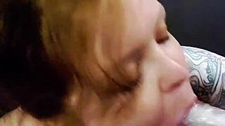 sophia celeste slurps extra sloppy blowjob with heavy spit dildo gagging amateur fetish