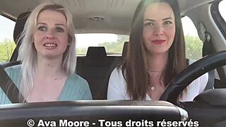 unknown slut deepthroats me first time outdoors two blondes drain my balls on road