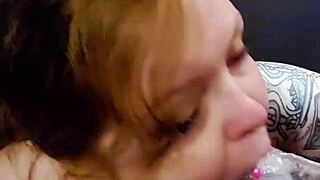 sophia celeste slurps extra sloppy blowjob with heavy spit dildo gagging amateur fetish