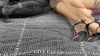 Femme Mature Explores Crossdressing Transsexual in Stockings