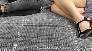 Femme Mature Explores Crossdressing Transsexual in Stockings