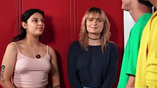 Lusty Locker Room Action With Blowjobs Cowgirl Rides And Cumshots