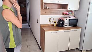 risky sex with my cuckold's best friend while he's showering got me moaning wild