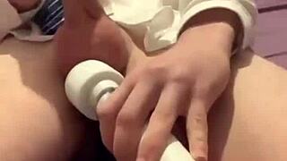 i love buzzing my clit with this magic wand toy