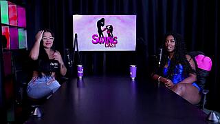 naughty black babe strips shows big tits and pussy loves head stomps