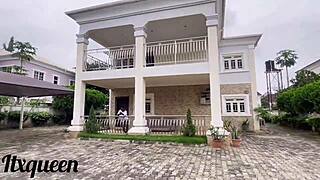 Giant african cock pounds gardener in garden doggystyle!