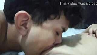 Perverted stepbro licks tasty 18yo latina stepsis pussy in russian porn