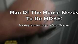 Curvy blonde milf Kymber Leigh deepthroats monster cock as horny housewife mommy