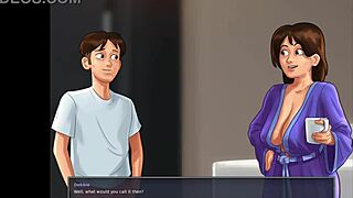 summer time saga: jenny + stepmom's steamy shower blowjob & deepthroat 😩💦