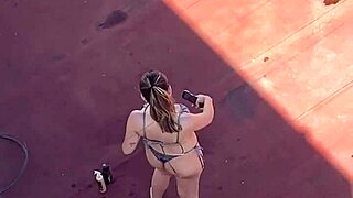 hey neighbor, wanna peek at these argentinian bikini babes sunbathing??