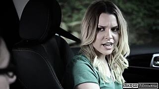 hey that driving instructor totally fucks the teen outside in the wild