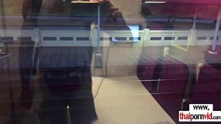 Asian teen girlfriend slurps monster cock outdoors pov hardcore blowjob