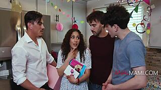 stepmom demands family anal gangbang on birthday