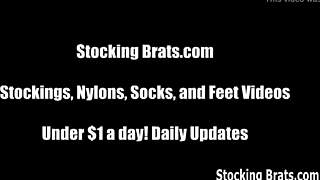 jessie and sasha worship misty's cute 18+ toes with hungry footjob sucking