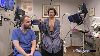 Nurse Rebel Wyatt Spreads Shaved Pussy for Patient in Hospital Toy Play Behind Scenes