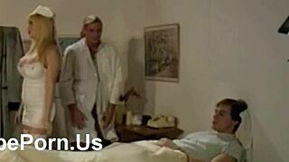 redhead lesbian nurses in uniform lick pussies during hot fetish play