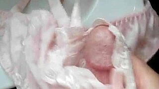 uhh handjob feels so good with that bra squeezing my cock