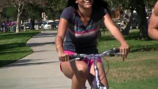 shaved teen slut puts out for muscular bodybuilder's facial cumshot need