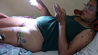 sexy slut gets pussy tattooed then pays with hot creampie deep inside