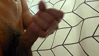 explosive cock jerk shower blast now!