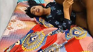 Father's friend pounds young Indian girl's tight pussy hard with clear Hindi dirty talk