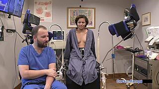 Nurse Rebel Wyatt Spreads Shaved Pussy for Patient in Hospital Toy Play Behind Scenes