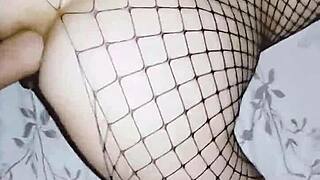 oh man, homemade anal with my wife in stockings from behind doggystyle close up