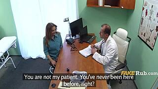 horny czech milf patient cured with doctor's pussy massage turning into hospital fuck
