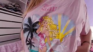 i wake up early and face fuck my hot stepsister's tight pussy then cum on her huge ass