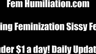 sissy slave in femdom bdsm crossdresses for domination humiliation