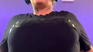 Whoa got so hot in gym stripped to bra sweat dripping down pussy