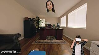 Skinny Violet's Uniform Ripped! Incredibles Cosplay Parody Fucks Monster Cock on Desk!